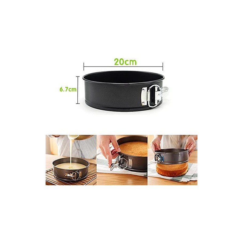 8 inch circular Springform interlocking and leak- proof seal carbon