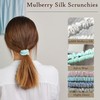 Chloven Mulberry Silk Scrunchies for Women - 6 Pack Skinny