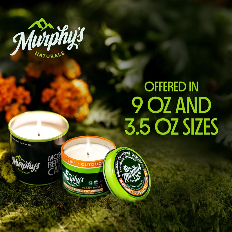 Murphy's Naturals Mosquito Bug Repellent Candles for Outdoor Patio, Citronella