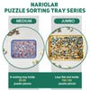Nariolar 16.9" x 12" Extra-Large Puzzle Sorting Trays Stackable, 6