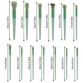 Reccisokz Pinselset Makeup,13 Make-Up-Pinsel-Set,Make-Up-Pinsel,Weiches Make-Up-Pinsel-Set,Rouge Mit Plüsch-Etui,Lidschatten,Lipgloss-Puder