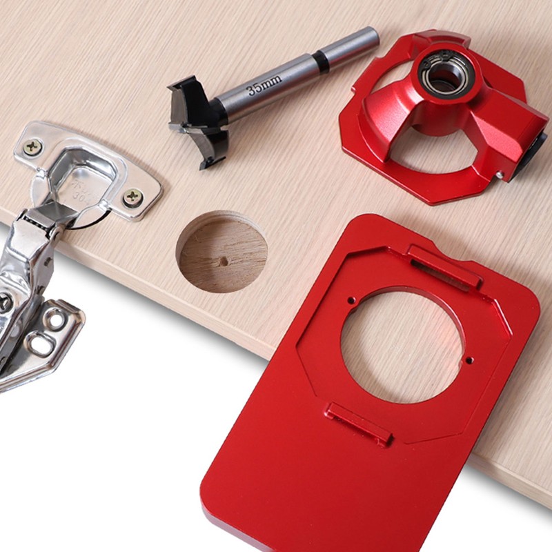 Hinge Hole Opener Aluminum Alloy Hinge Drilling Jig Cabinet Door