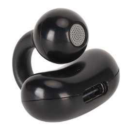 Clip on Open Ear Headphones, Open Sport Earbuds, Mini Cycling Running Workout Painless Wearing Earring Earphone, Touch Operation, 10 Hours Playtime (Black)