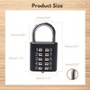MroMax 1Pcs 10-Digit Combination Padlock Push Button Lock for Locker
