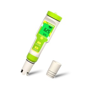 YIYEGO Digital pH Meter, Waterproof 5-in-1 Salt EC TDS Temp pH Tester, EC PPM TDS Meter for Pool, Professional Hydroponics pH Value Meter for Indoor Garden, Home Brewing, Aquarium
