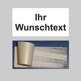 Security White PE Security Labels "Your Desired Text" on Roll 40 x 20 mm (Black)