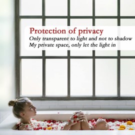 White Frosted Glass Window Film 17.5in X 9.84ft, Shackcom Security Tempered Glass Film Adhesive Anti-Shatter Privacy Window Film for Home, Office and Car (White Frosted)