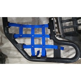 MIKAKE LLC Premium Riveted Nerf Bar Nets for Tusk Alba Honda Yamaha Suzuki Kawasaki Blue
