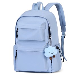 FIORETTO Backpack Womens School Bag Girls Boys, Lightweight Water-Resistant Fits 15.6” Laptop Large Capacity Rucksack with Anti-Theft Pocket, Ideal for School College Commuting Travel Blue