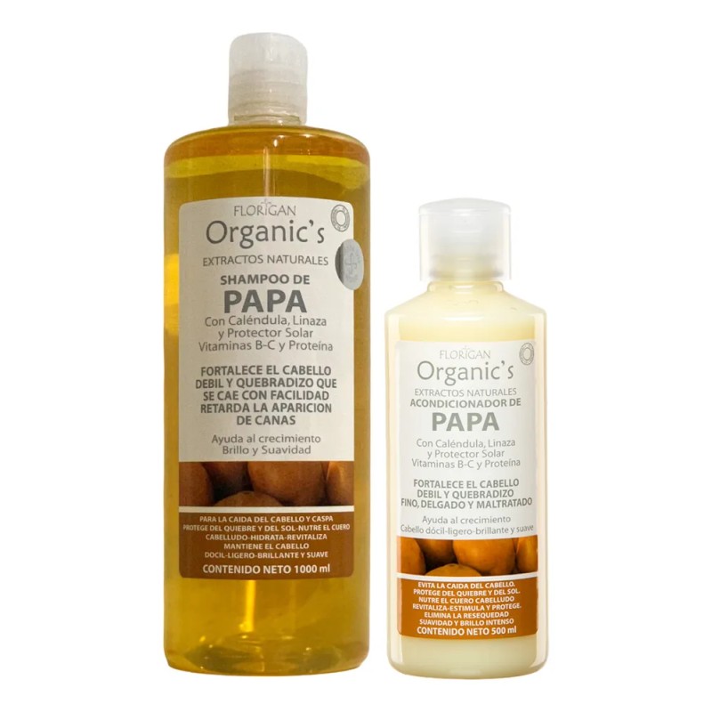 Fortalecedor De Papa Shampoo Y Acondicionador Set Florigan