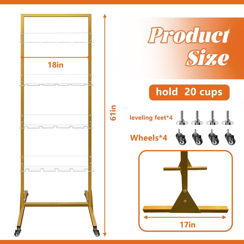 Royxen Champagne Wall Holder, Champagne Tower, Wine Glass Stemware Rack,