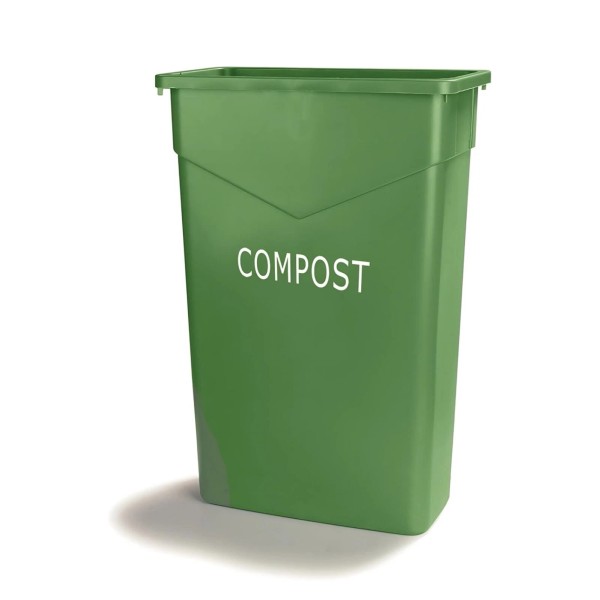 Carlisle Green Compost Trash 23 gallon Waste Bin Trimline™
