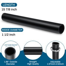 Frienda 2 Pcs Gasoline Fuel Filler Neck Hose with 8 Hose Clamp Set 15 7/8 inch Length Fuel Filler Hose Reinforced Gas Tank Filler Hose for Fuel Filler Neck Vent Hose (Straight,1 1/2 Inch)