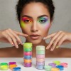 2 Torres Pigmento Neon Y Pastel Sombras En Polvo Ojos