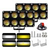 Par Faros De Led Lupa Luz Cuatro Color De Moto