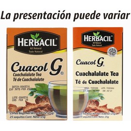 Herbacil Te De Cuachalalate, 2-pack of 25 tea bags per box (50 bags)