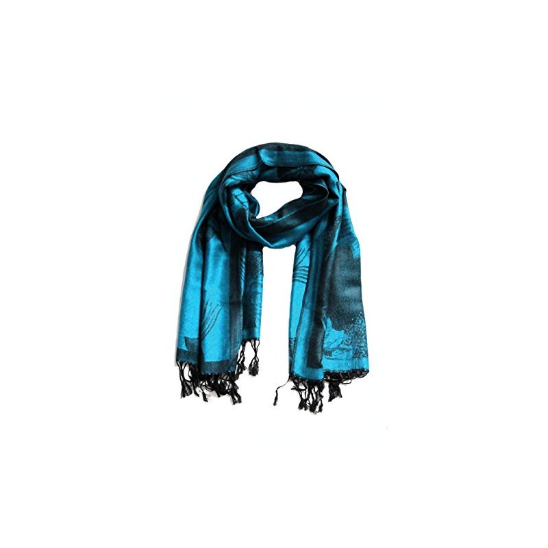 Sakkas Lightweight Two Tone Rose Floderal Design Pashmina Shawl /