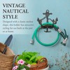 MyGift Brown Heavy Duty Cast Iron Outdoor Garden Hose Hanger