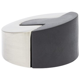 Wagner designer door stop, to screw in, brushed metal, thermoplastic rubber