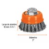 Truper Carda Copa, Alambre Trenzado Fino, 3' Esmeril Truper 14186