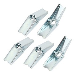 sourcing map M10 Dia Female Thread Spring Loaded Hollow Wall Anchor Toggle Wing Nut 5pcs
