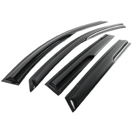 VioletLisa 8 Pieces - Sun Rain Guard Window Visors Front Rear Left Driver Right Passenger Upper Side Tape External Window Mugen Style Acrylic Smoke Tinted Set Fzwdmmazcx5 for Mazda for CX-5 13-16