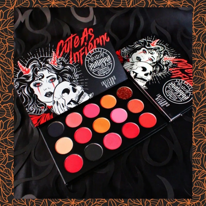 Paleta De Sombras Alternativas Para Ojos Malagna Dark Goth