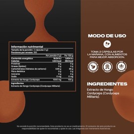 Vital Botanics Mega Cordyceps 100% Puro - Hongo Adaptógeno
