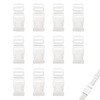 YunBey 12Pcs Plastic Buckle Clips with 12Pcs Tri-Glide Slides Quick
