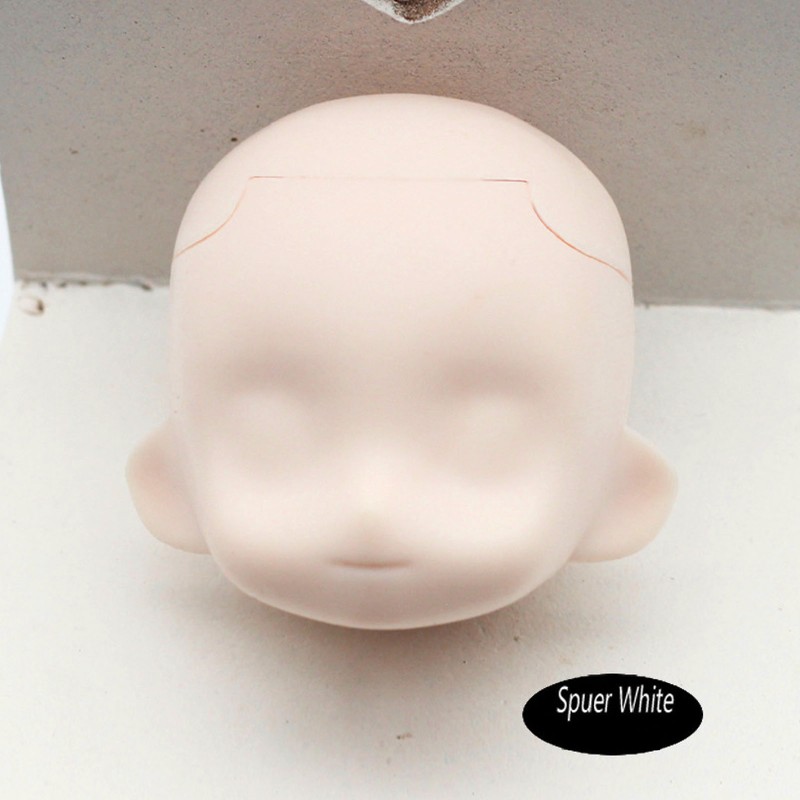 Blank Doll Head for 1/12 Ball Jointed Doll DIY Makeup