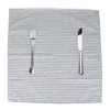 INFEI Plain Striped Cotton Linen Blended Dinner Cloth Napkins -