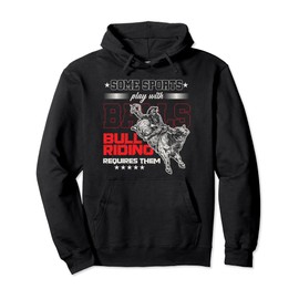 Bull Riding Sports Rodeo Cowboy Western Bull Rider Gift Pullover Hoodie