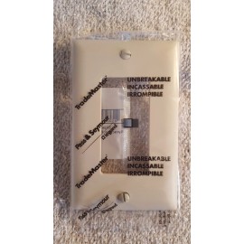 Pass & Seymour (1) PASS & SEYMOUR TP26-LA TRADEMASTER 1 GANG ALMOND WALL PLATE UNBREAKABLE