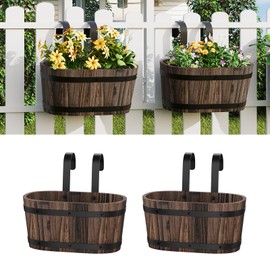 2Pack Wood Fence planters Window boxes planters Railing planter box porch