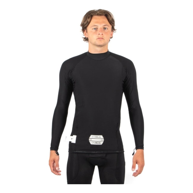 Gul Mens Evoskin Long Sleeve Rash Vest Top CZ0001- Black
