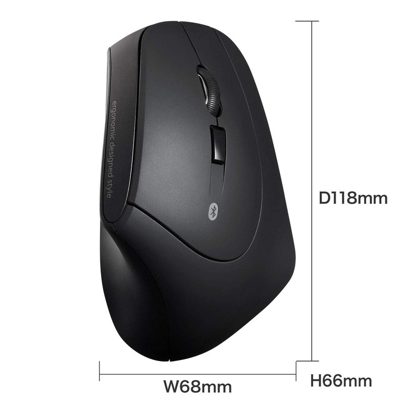 Sanwa Supply MA-ERGBT11N Ergonomic Mouse, Silent, Bluetooth Tendonitis Prevention, Blue