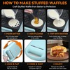 Baker's Friend Multi Stuffed Waffle Maker Thick, 4-Slice with 1.2''