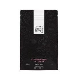 Strawberries 'N Cream Ground Flavored Coffee Brand Coffee | Sweet, Smooth, And Velvety Texture for A Deliciously Unique Coffee Experience | 12 Oz