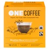 OneCoffee Organic Breakfast Blend 12 Count Single Serve Coffee 100%