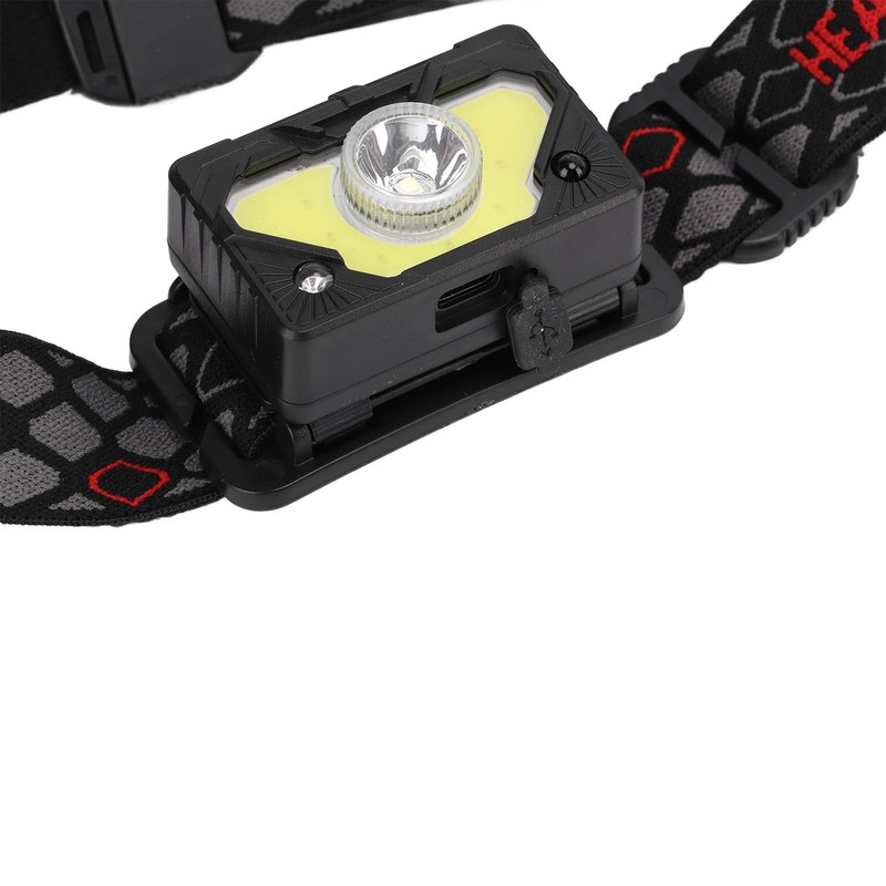 Rechargeable Headlamp USB Charging Infrared Sensor Headlight IPX4 Waterproof Hiking