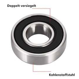 TUZUK 6001-2RS Double Rubber Seal Bearings 12 x 28 x 8 mm, Pre-Lubricated and Stable Performance, Deep Groove Ball Bearings for Electric Motor, Pack of 20