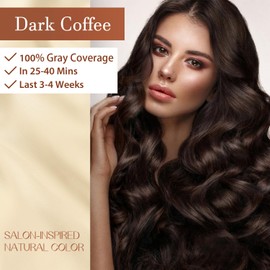 Msktasy Dark Coffee Hair Dye Shampoo, 3 in 1 Argan Oil Hair Color Shampoo for Women Men, Long-Lasting & Natural-Looking vibrant Color, Easy to Use, Champu Para Canas, Para el Cabello, 500 Ml