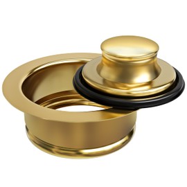 UZLEZ Kitchen Sink Garbage Disposal Flange and Stopper, Fit Stainless Steel 3-1/2 Inch Standard Sink Drain Hole,Kitchen Sink Replacement Accessories,Sink Garbage Disposer Kit (Gold)