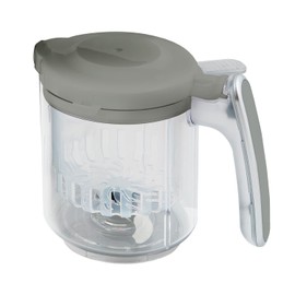 Replacement Stirring Cup & Blade with Steaming Basket for EVLA'S Baby Food Maker - Gray