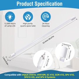 S410RL-HO Replacement Üν Lamp for VIQUA VH410 System, Üν Bulb 100% Compatible with VIQUA VH410, VH410M, SC-410, SCM-410, SPV-410, SP410-HO, and SPV-8 Systems, OEM Quality Premium, (1 Pack)