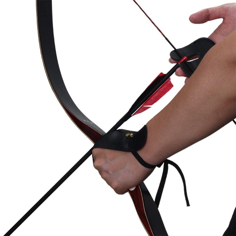 Haplws Archery Glove PU Leather Archery Shooting Glove for Left