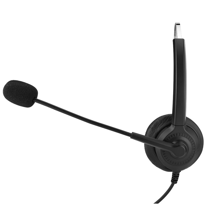 Noise Cancelling Call Center Headset Comfortable Wearing Telephone Headset -