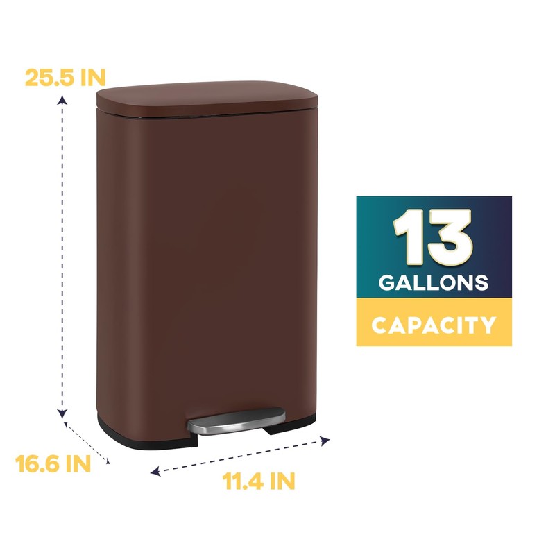 FDW Kitchen Trash Can with Lid for Office Bedroom Bathroom