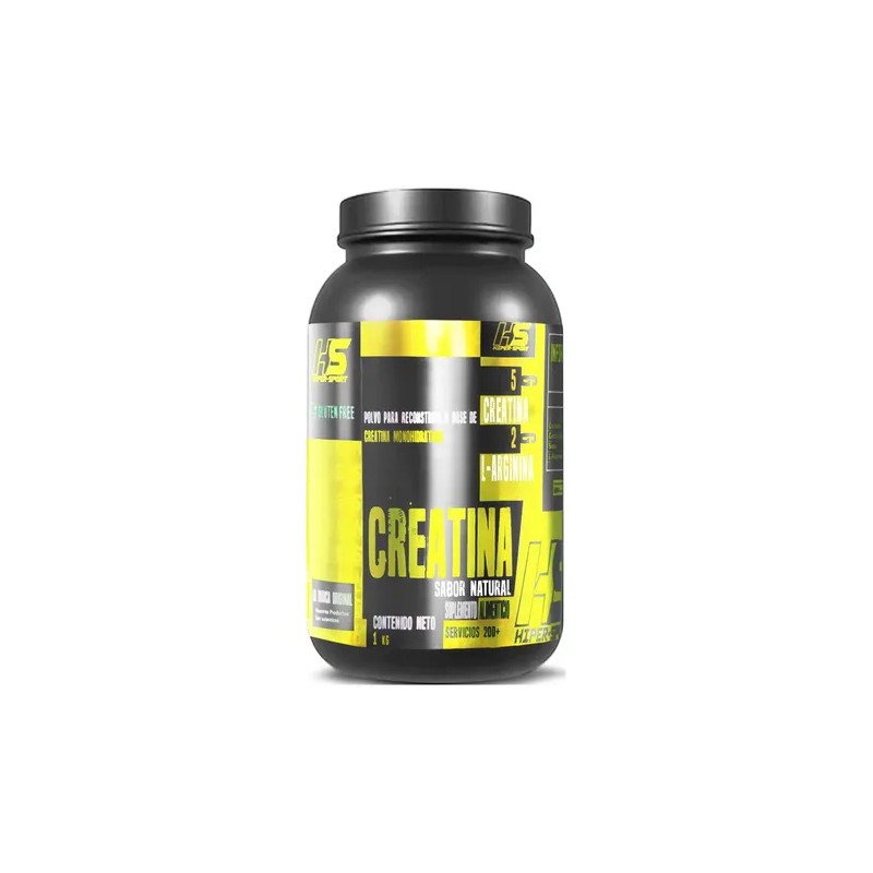 Creatina Monohidratada Hs 1kg 200 Servicios Hiper Sports