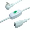 White Angled Plug Heavy Duty On/Off Switch Extension Cord，16-AWG Household